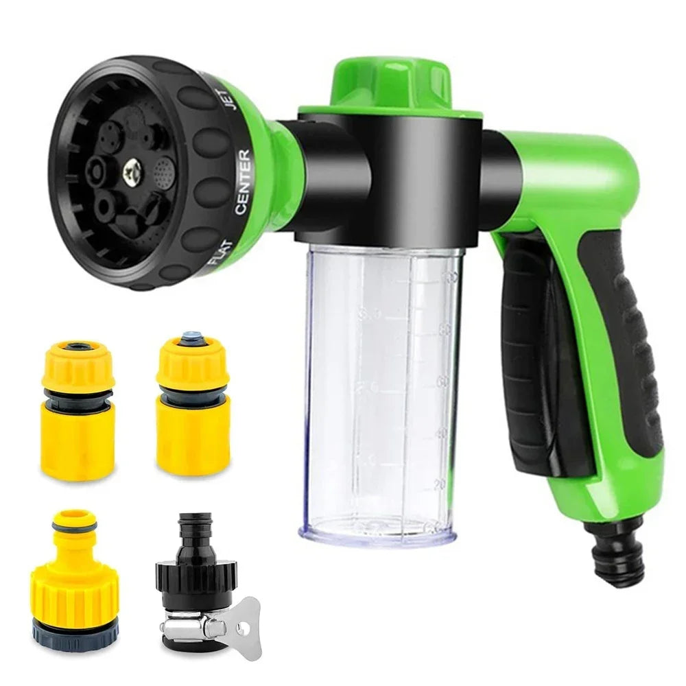8 in 1 High Pressure Foam Pet Shower Gun Adjustable Hose Nozzle Multifunctional Tool for Dog Cat Bath Garden Vehicle Washing
