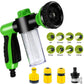 8 in 1 High Pressure Foam Pet Shower Gun Adjustable Hose Nozzle Multifunctional Tool for Dog Cat Bath Garden Vehicle Washing